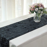 12"x108" Taffeta Table Runner with 3D Leaves Petals Design