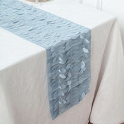 12"x108" Taffeta Table Runner with 3D Leaves Petals Design