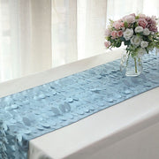 12"x108" Taffeta Table Runner with 3D Leaves Petals Design