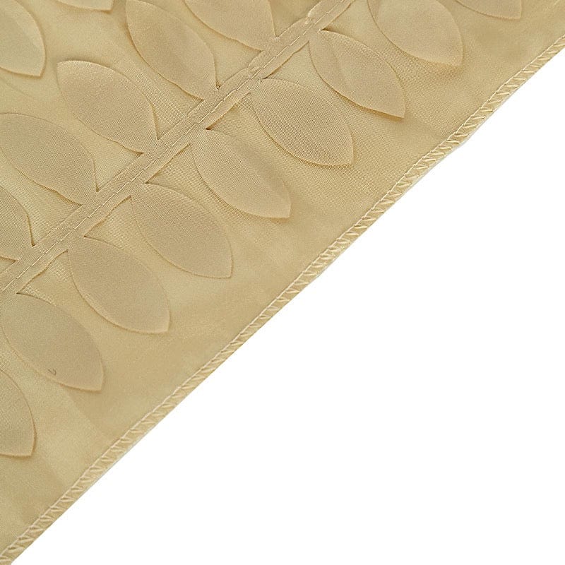 12"x108" Taffeta Table Runner with 3D Leaves Petals Design