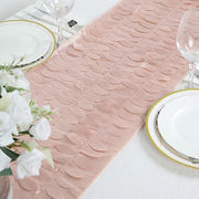 12"x108" Taffeta Table Runner with 3D Leaves Petals Design