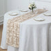 12"x108" Taffeta Table Runner with 3D Leaves Petals Design