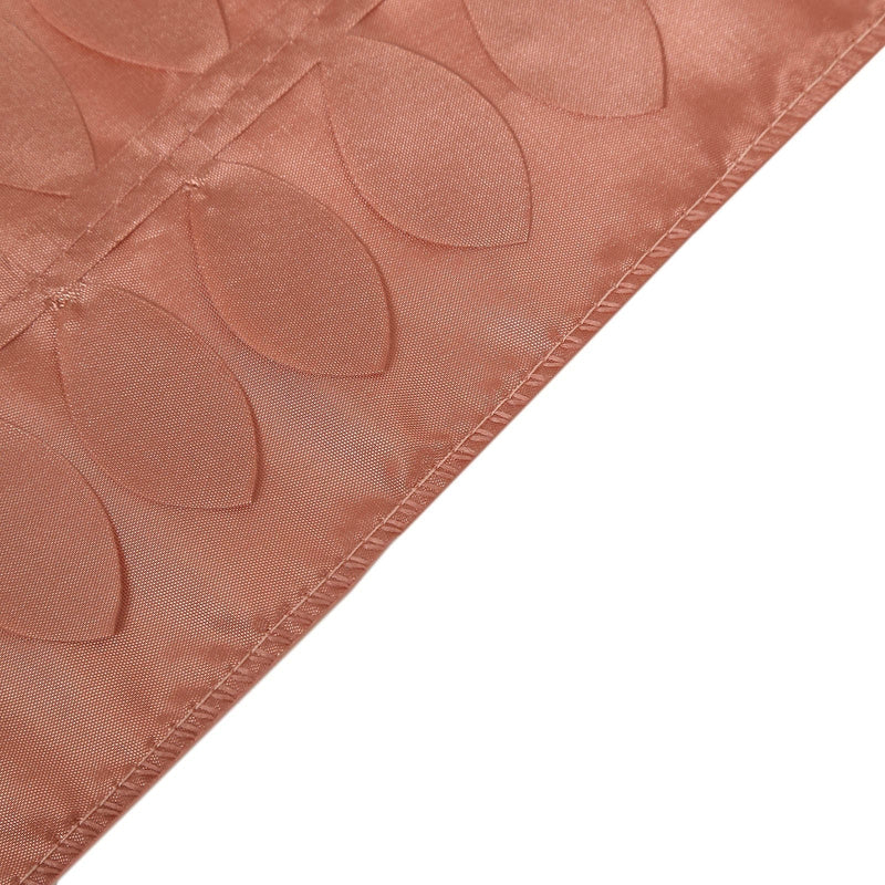 12"x108" Taffeta Table Runner with 3D Leaves Petals Design