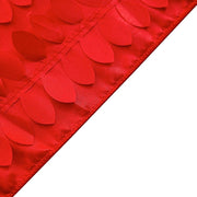 12"x108" Taffeta Table Runner with 3D Leaves Petals Design