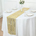 12"x108" Tulle Table Runner with Sequins and Geometric Pattern
