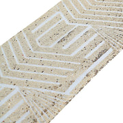 12"x108" Tulle Table Runner with Sequins and Geometric Pattern