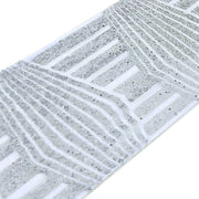 12"x108" Tulle Table Runner with Sequins and Geometric Pattern