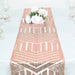 12"x108" Tulle Table Runner with Sequins and Geometric Pattern RUN_02G_046