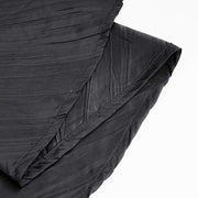 120" Accordion Crinkled Taffeta Round Tablecloth - Black TAB_ACRNK_120_BLK