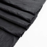 120" Accordion Crinkled Taffeta Round Tablecloth - Black TAB_ACRNK_120_BLK