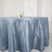 120" Accordion Crinkled Taffeta Round Tablecloth - Dusty Blue TAB_ACRNK_120_086