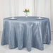 120" Accordion Crinkled Taffeta Round Tablecloth - Dusty Blue TAB_ACRNK_120_086