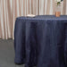 120" Accordion Crinkled Taffeta Round Tablecloth - Navy Blue TAB_ACRNK_120_NAVY