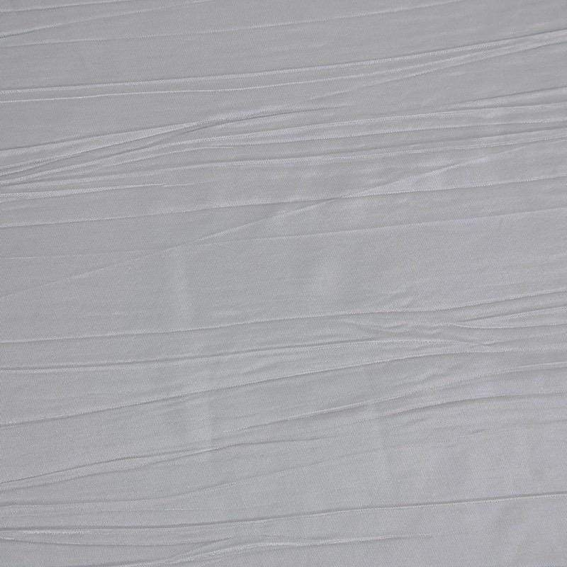 120" Accordion Crinkled Taffeta Round Tablecloth - Silver TAB_ACRNK_120_SILV