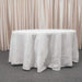120" Accordion Crinkled Taffeta Round Tablecloth - White TAB_ACRNK_120_WHT