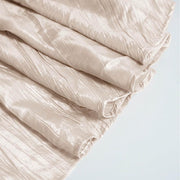 120" Accordion Crinkled Taffeta Round Tablecloth