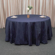 120" Accordion Crinkled Taffeta Round Tablecloth