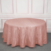 120" Accordion Crinkled Taffeta Round Tablecloth