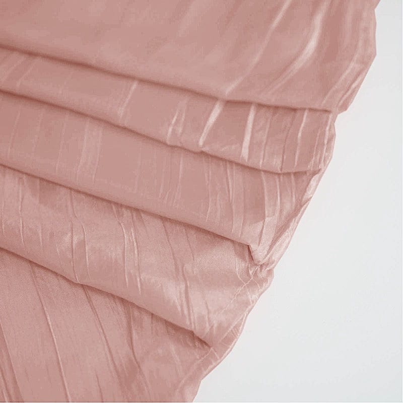 120" Accordion Crinkled Taffeta Round Tablecloth