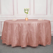 120" Accordion Crinkled Taffeta Round Tablecloth