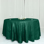 120" Accordion Crinkled Taffeta Round Tablecloth