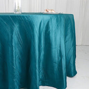 120" Accordion Crinkled Taffeta Round Tablecloth