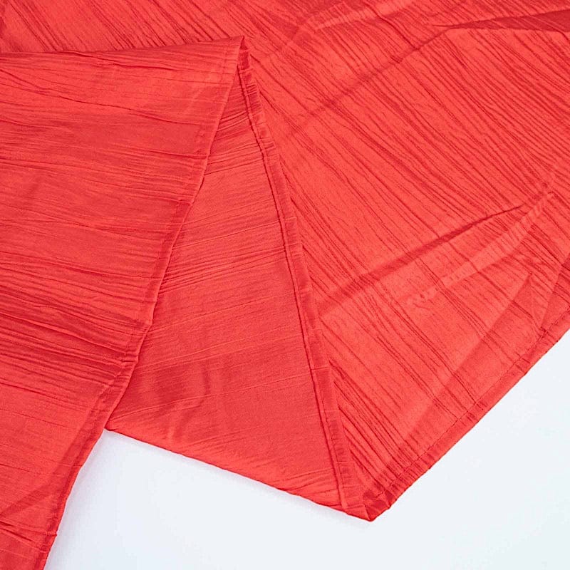 120" Accordion Crinkled Taffeta Round Tablecloth