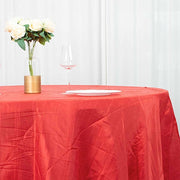 120" Accordion Crinkled Taffeta Round Tablecloth