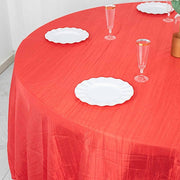 120" Accordion Crinkled Taffeta Round Tablecloth