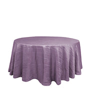 120" Accordion Crinkled Taffeta Round Tablecloth TAB_ACRNK_120_073