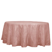 120" Accordion Crinkled Taffeta Round Tablecloth TAB_ACRNK_120_080