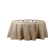 120" Burlap Round Tablecloth - Natural Brown TAB_JUTE_120_NAT