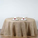 120" Burlap Round Tablecloth - Natural Brown TAB_JUTE_120_NAT
