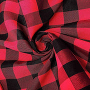 120" Checkered Gingham Polyester Round Tablecloth