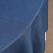 120" Faux Denim Polyester Round Tablecloth - Dark Blue TAB_DENM_120