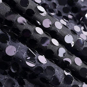 120" Large Payette Sequin Round Tablecloth - Black TAB_71_120_BLK