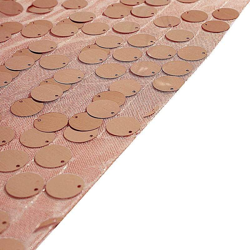 120" Large Payette Sequin Round Tablecloth - Blush TAB_71_120_046