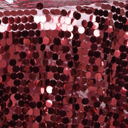 120" Large Payette Sequin Round Tablecloth - Burgundy TAB_71_120_BURG