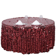 120" Large Payette Sequin Round Tablecloth - Burgundy TAB_71_120_BURG