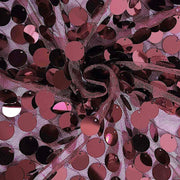 120" Large Payette Sequin Round Tablecloth - Burgundy TAB_71_120_BURG