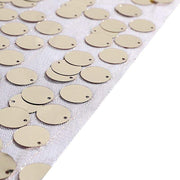120" Large Payette Sequin Round Tablecloth - Champagne TAB_71_120_CHMP
