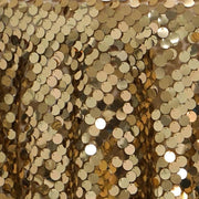 120" Large Payette Sequin Round Tablecloth - Gold TAB_71_120_GOLD