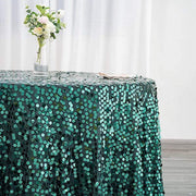 120" Large Payette Sequin Round Tablecloth - Hunter Green TAB_71_120_HUNT