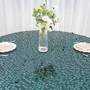 120" Large Payette Sequin Round Tablecloth - Hunter Green TAB_71_120_HUNT