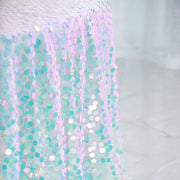 120" Large Payette Sequin Round Tablecloth - Iridescent TAB_71_120_ABWB