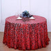 120" Large Payette Sequin Round Tablecloth - Red TAB_71_120_RED
