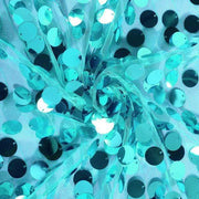 120" Large Payette Sequin Round Tablecloth - Turquoise TAB_71_120_TURQ