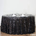 120" Large Payette Sequin Round Tablecloth - Black TAB_71_120_BLK