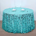 120" Large Payette Sequin Round Tablecloth TAB_71_120_TURQ
