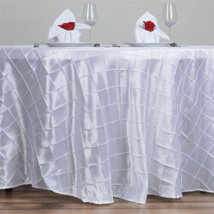 120" Pintuck Round Tablecloth Wedding Party Table Linens